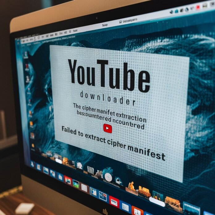 youtube downloader failed to extract cipher manifest