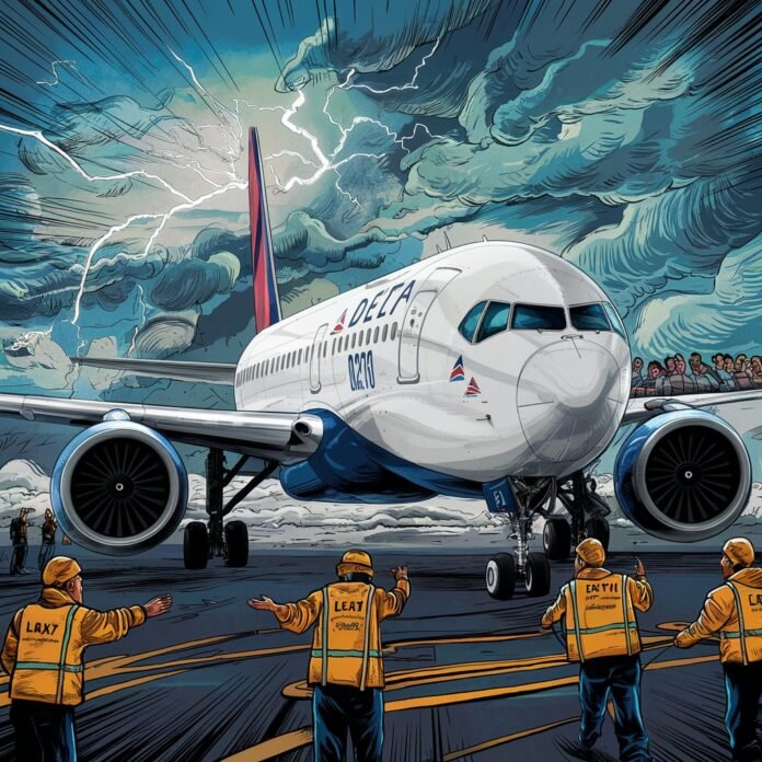 delta flight dl275 diverted lax