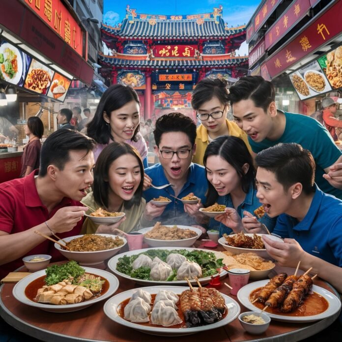 chinatown hawker leftovers consumption