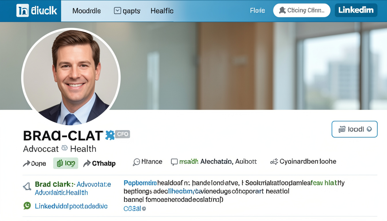 Brad Clark Advocate Health CFO LinkedIn Profile Guide